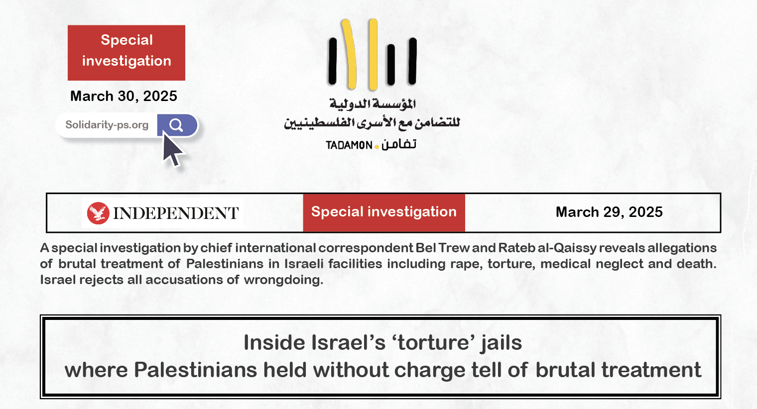 Inside Israel’s ‘torture’ jails where Palestinians held without charge tell of brutal treatment